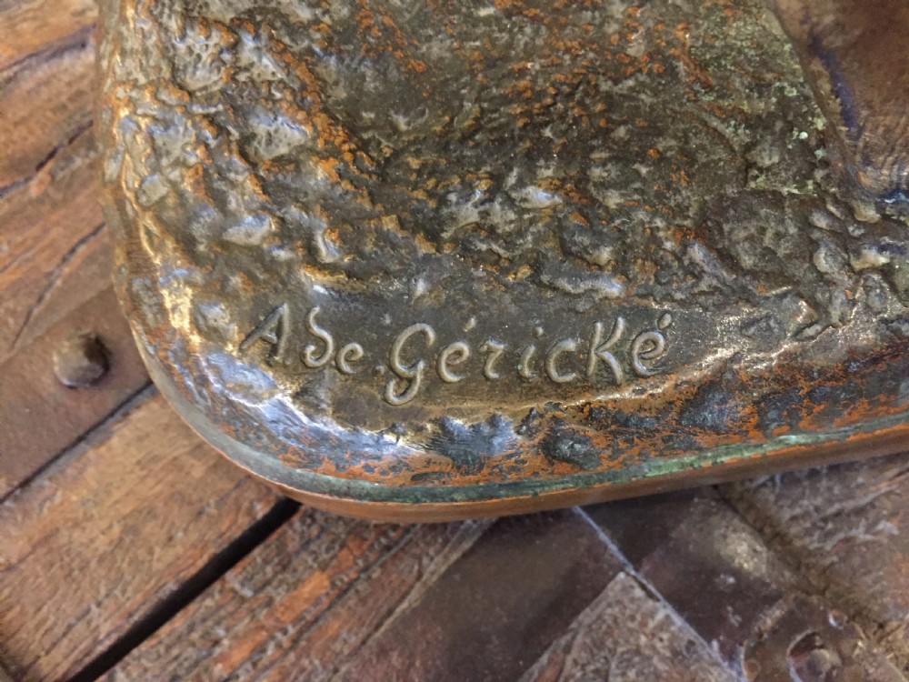 A De Gericke Large French Bronze Hunting Hound c.1880 View VI