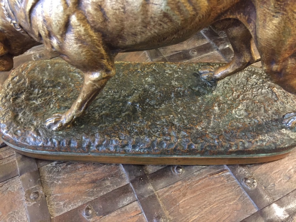 A De Gericke Large French Bronze Hunting Hound c.1880 View IX