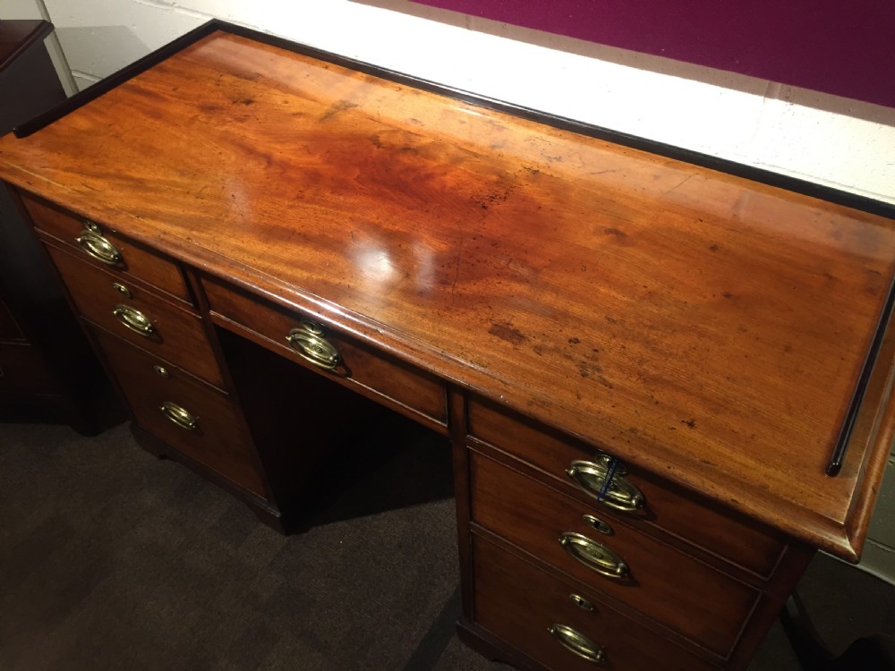 Victorian walnut desk with gallery top c.1880 View V