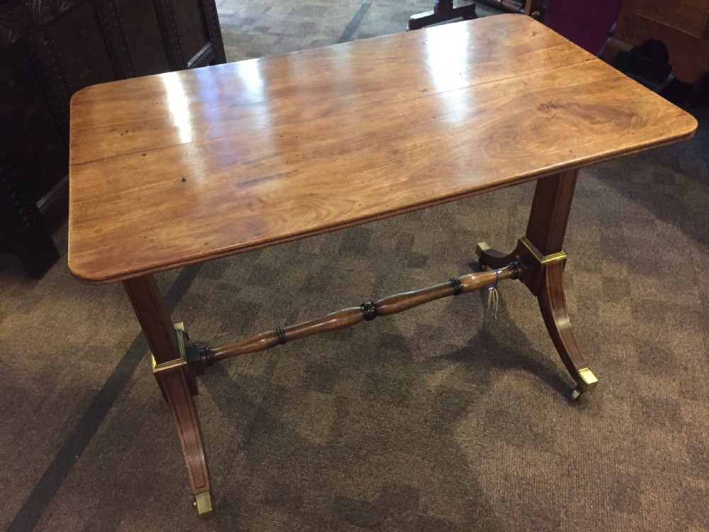 Regency Mahogany Centre Table With Original Brass Castors .c1850 View II
