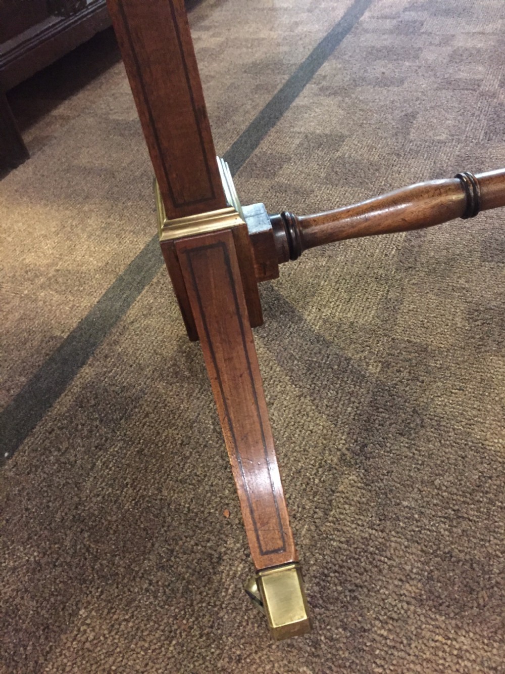 Regency Mahogany Centre Table With Original Brass Castors .c1850 View III