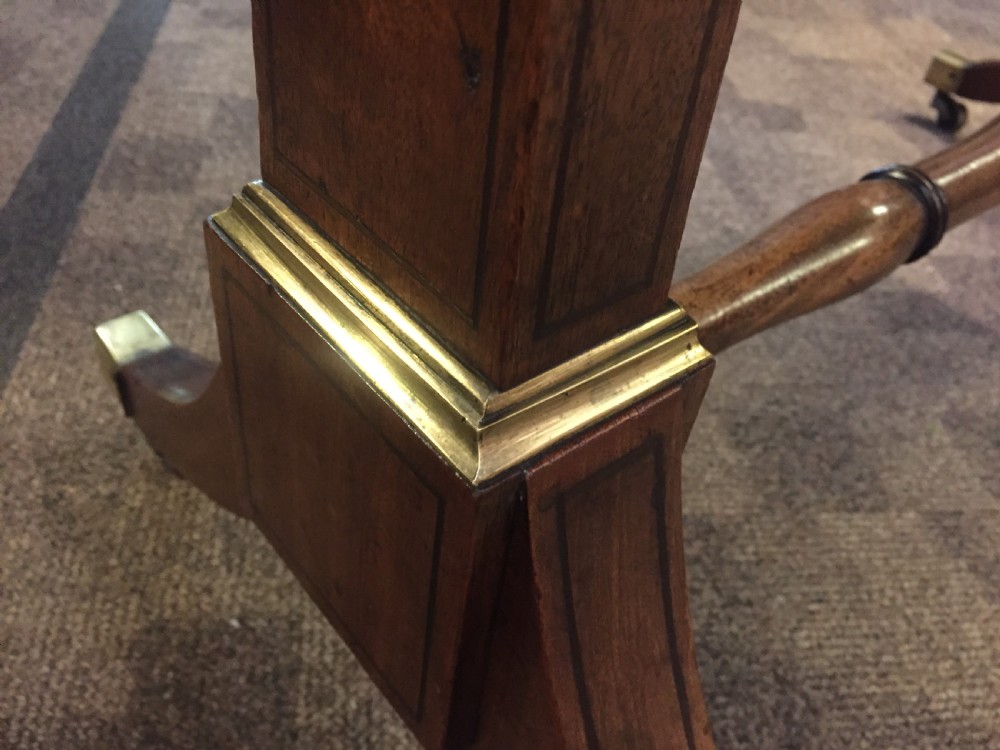 Regency Mahogany Centre Table With Original Brass Castors .c1850 View V