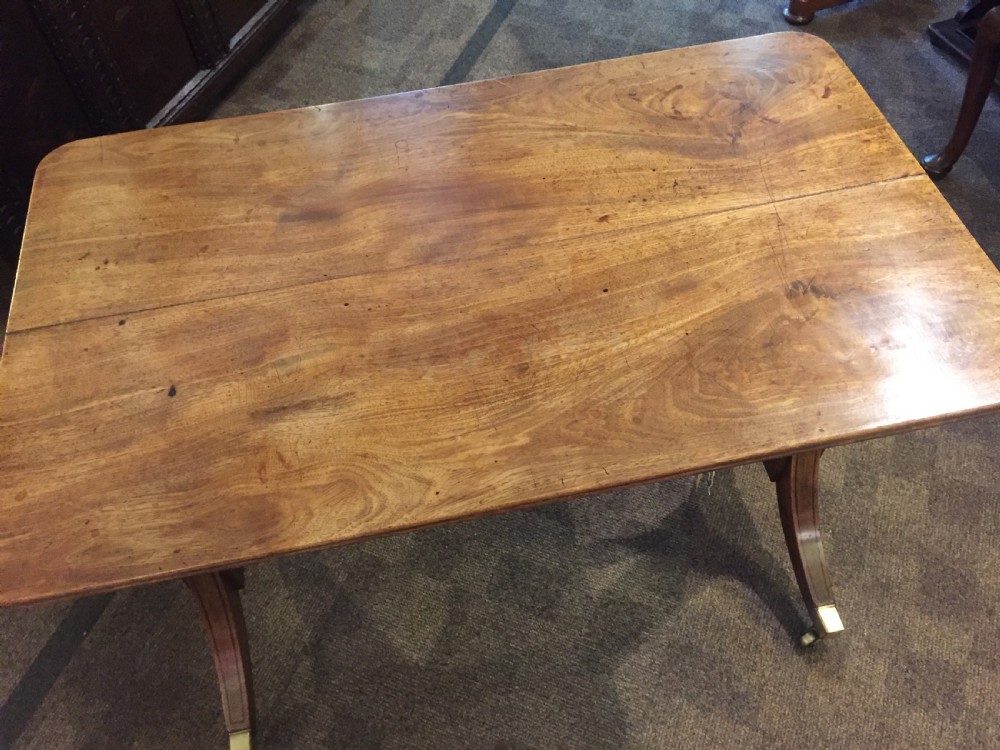 Regency Mahogany Centre Table With Original Brass Castors .c1850 View VII