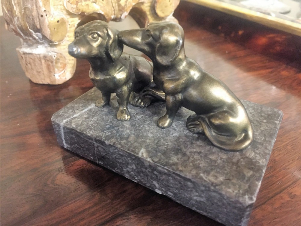 Pair of German Dachshunds c.1920 View II