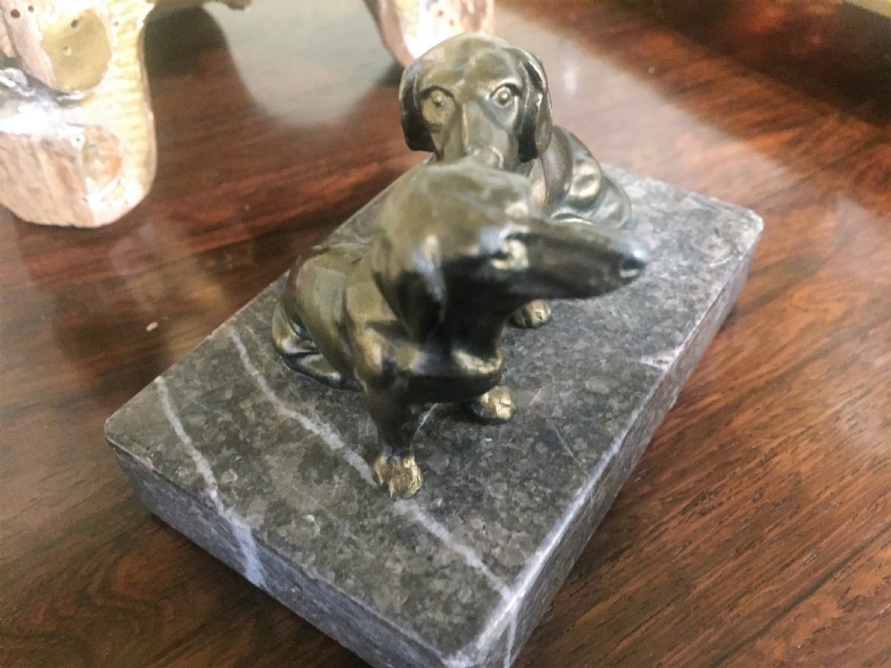 Pair of German Dachshunds c.1920 View III