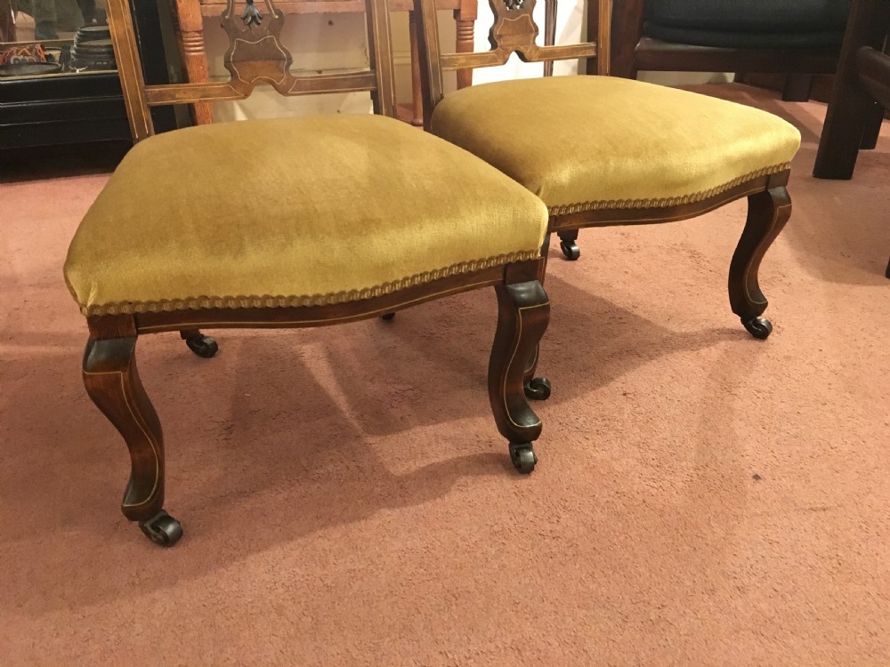 Edwardian Decorative Marquetry Inlaid Side or Salon/Childs Chairs Early 20th Century View II