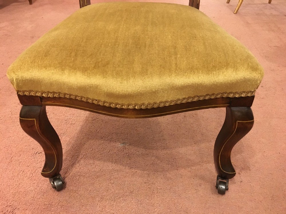 Edwardian Decorative Marquetry Inlaid Side or Salon/Childs Chairs Early 20th Century View III