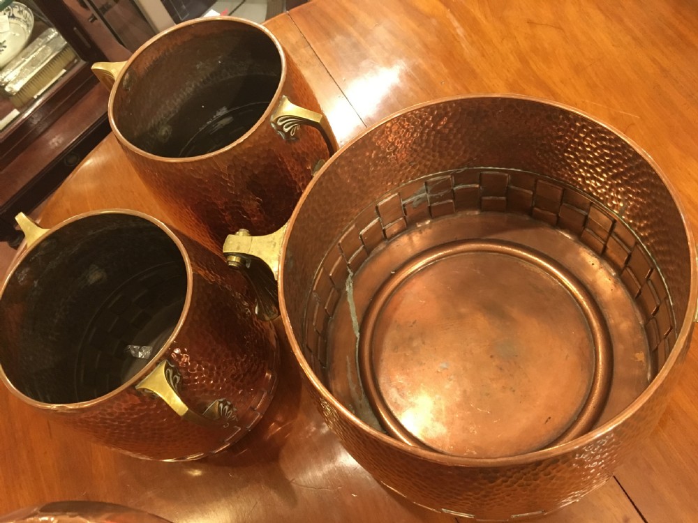 W.M.F Matching Copper Ice Pale and Ice Buckets Early 20th Century View II