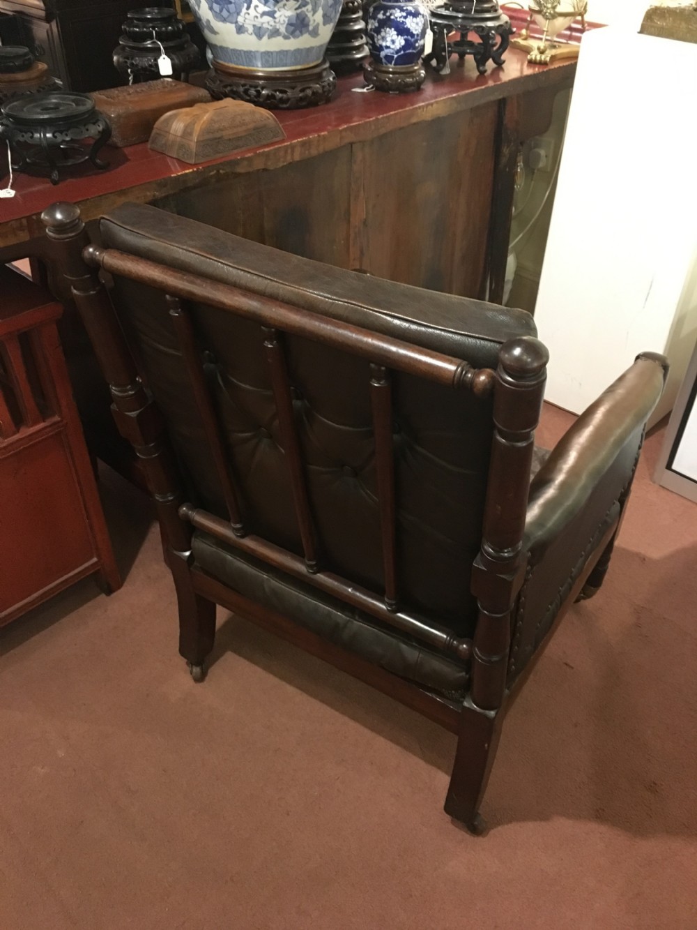 Mahogany Chair with Leather Pad 19th Century  View III