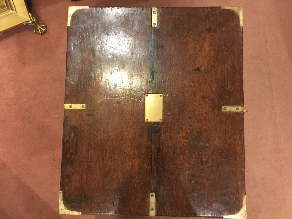19th Century Brass Bound Oak Silver Chest  View III
