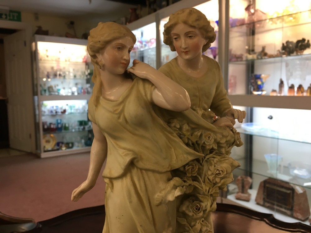 Sitzendorf Figural Lamp Base c1900 View III