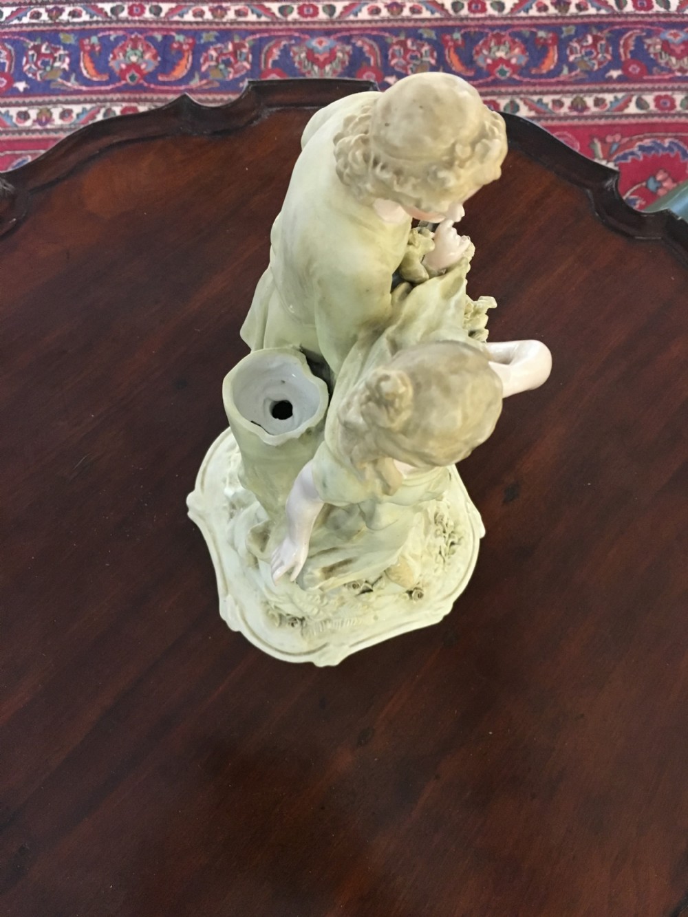Sitzendorf Figural Lamp Base c1900 View IV