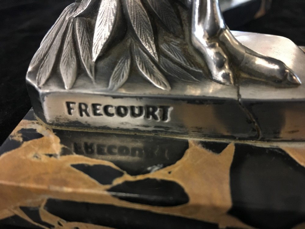 Art Deco Ostrich Bookends by Maurice Frecourt 1925 View IV