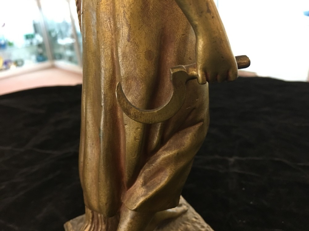 Art Nouveau Bronze Figure c1900 View V