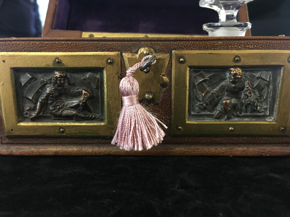 Three Bottle Cologne Tantalus 19th Century View IV