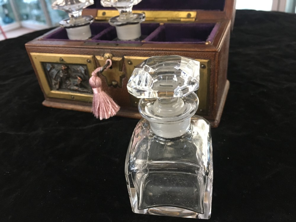 Three Bottle Cologne Tantalus 19th Century View V