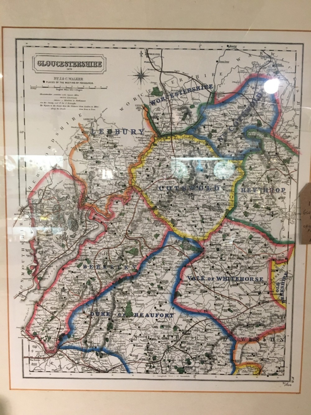 Antique Map of Gloucesteshire 1860
