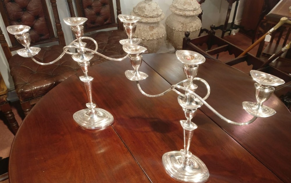 English Old Sheffield Plate Candelabrum c1790