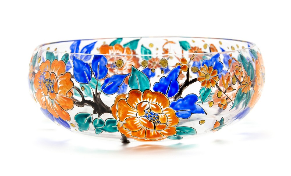 Mazoyer French art deco fruit bowl signed c.1920