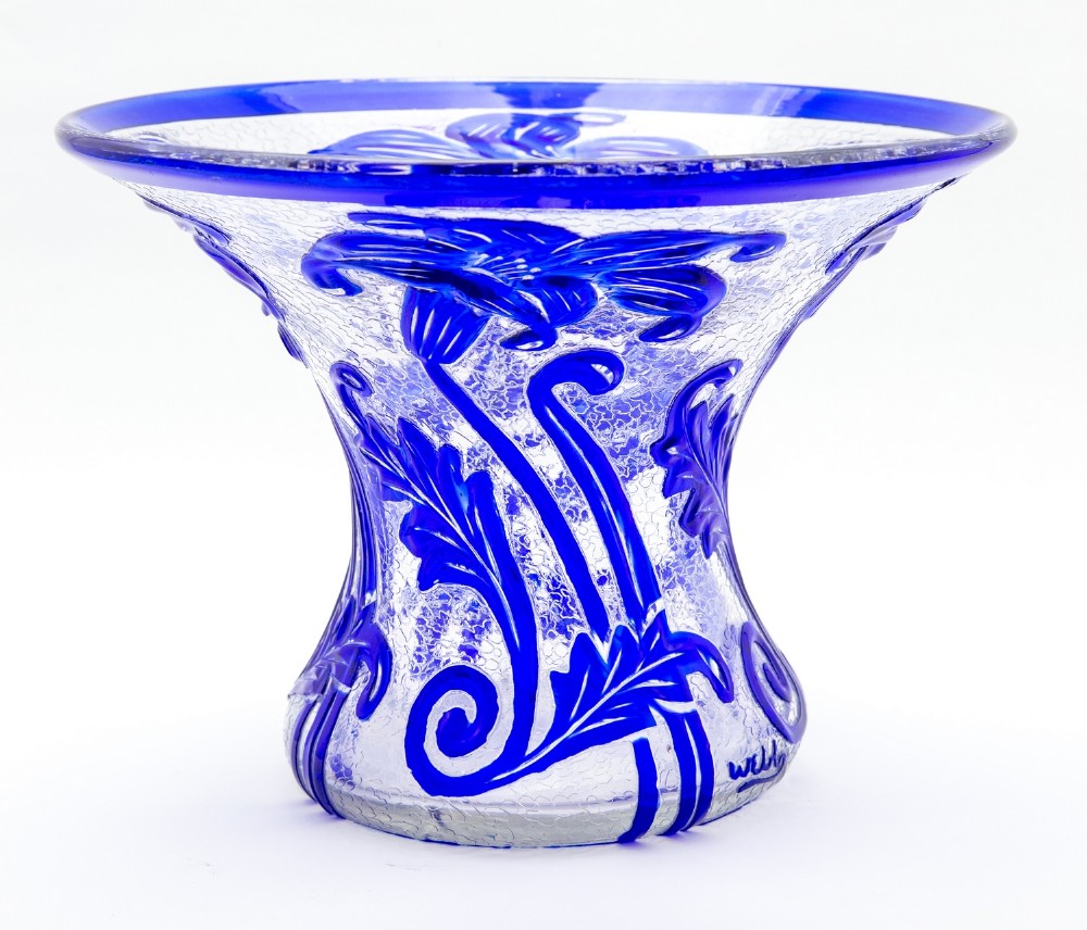 Webbs Puedo Cameo Flared Art Deco Vase c.1930.