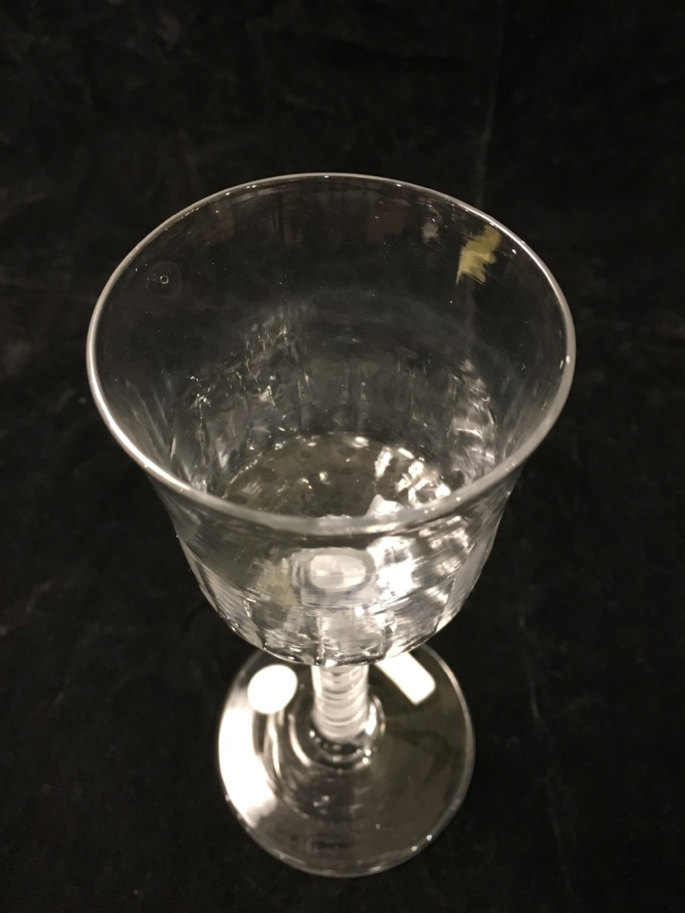 A Rare, Ribbed Bucket Bowl Wine Glass c1755 View III