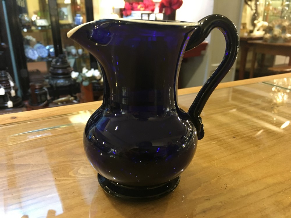 A Rare Bristol Blue Baluster Jug c1800 View II