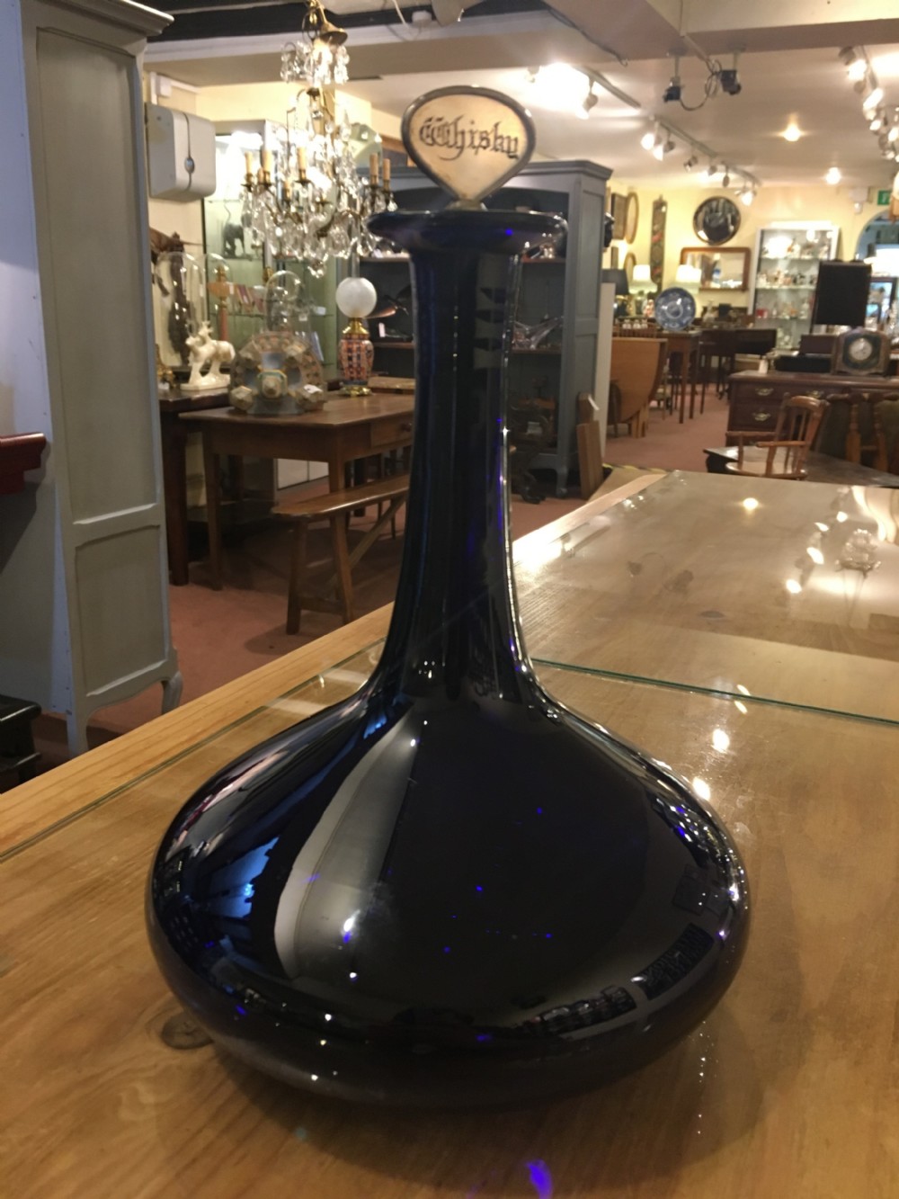A Bristol Blue Ships Decanter with 