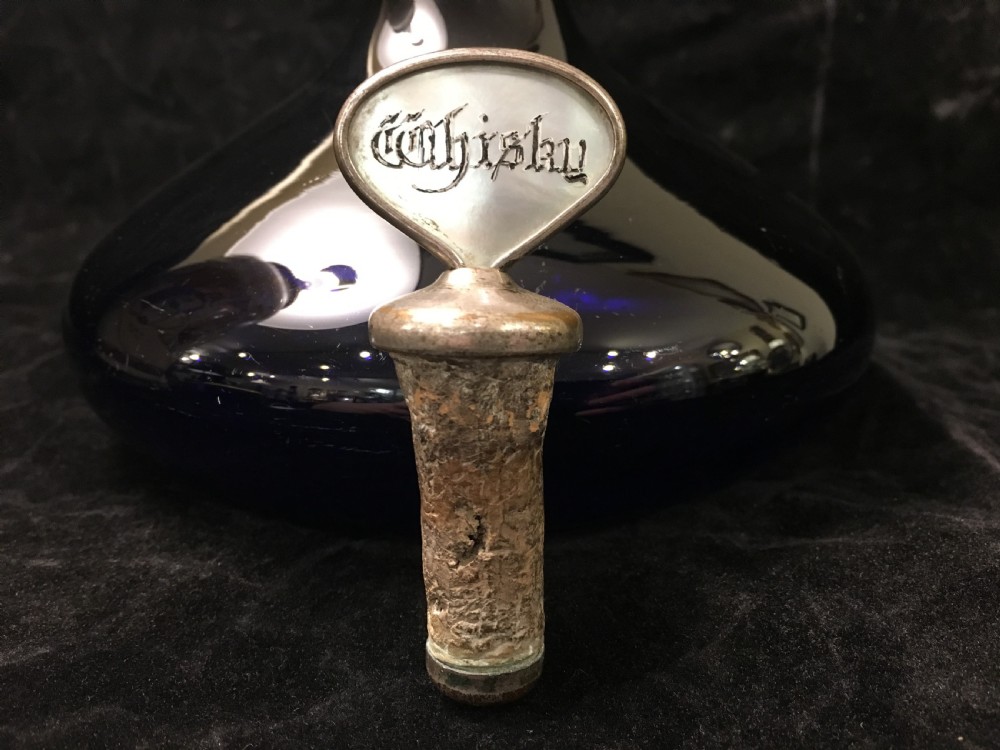 A Bristol Blue Ships Decanter with 