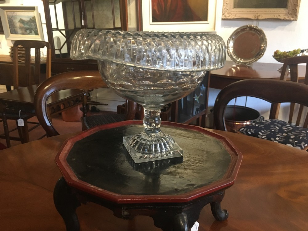 Large Irish Turn over Rim Bowl c1800 View V