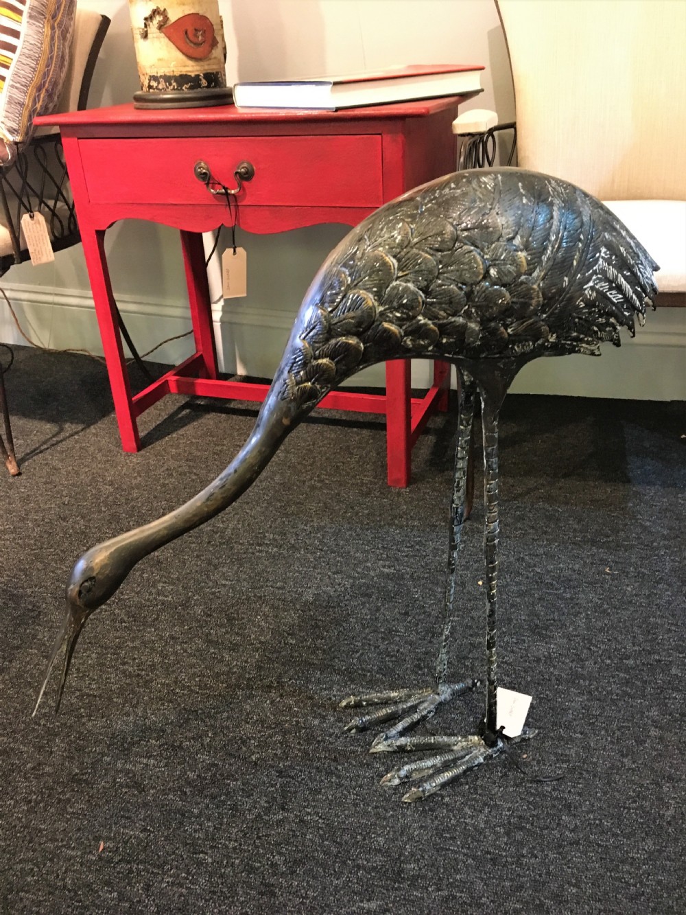 Japanese Bronze Crane c1920