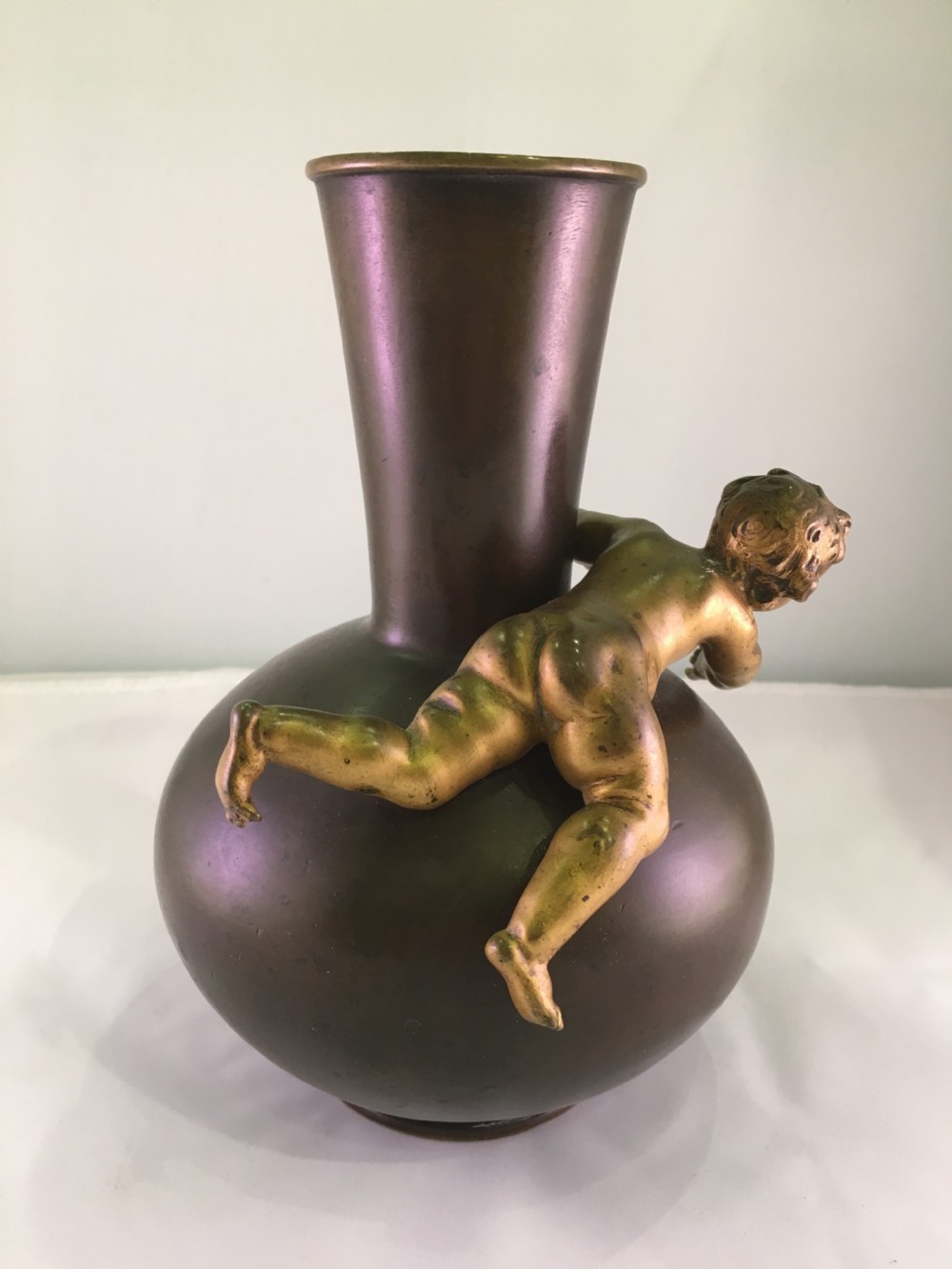Bronze Vase with a Cherub and a Frog c1880 View III