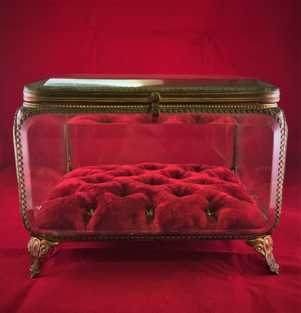 Bejewelled Glass Casket c1880