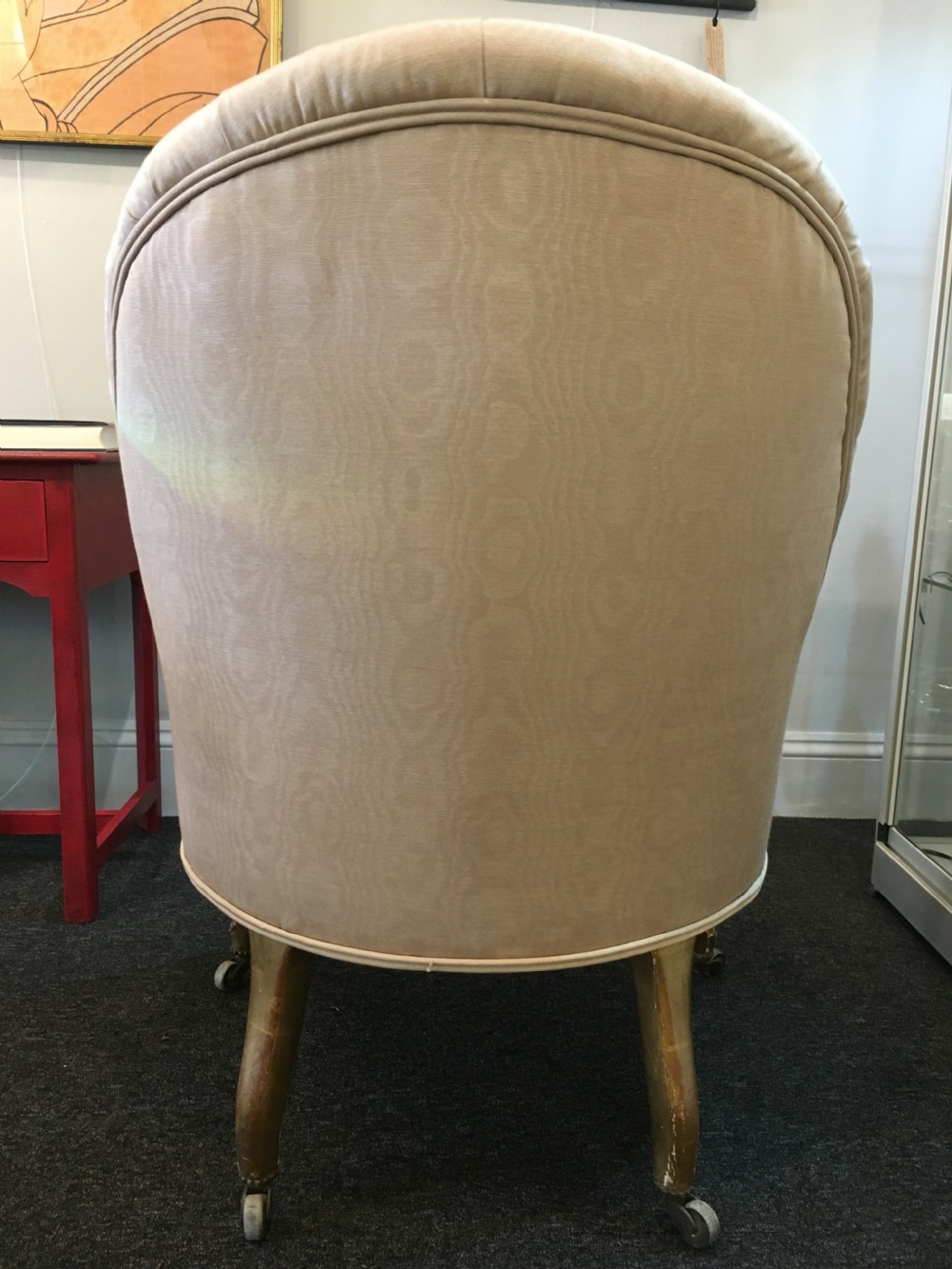Silk Covered Gilt Wood Chair c1840 View III