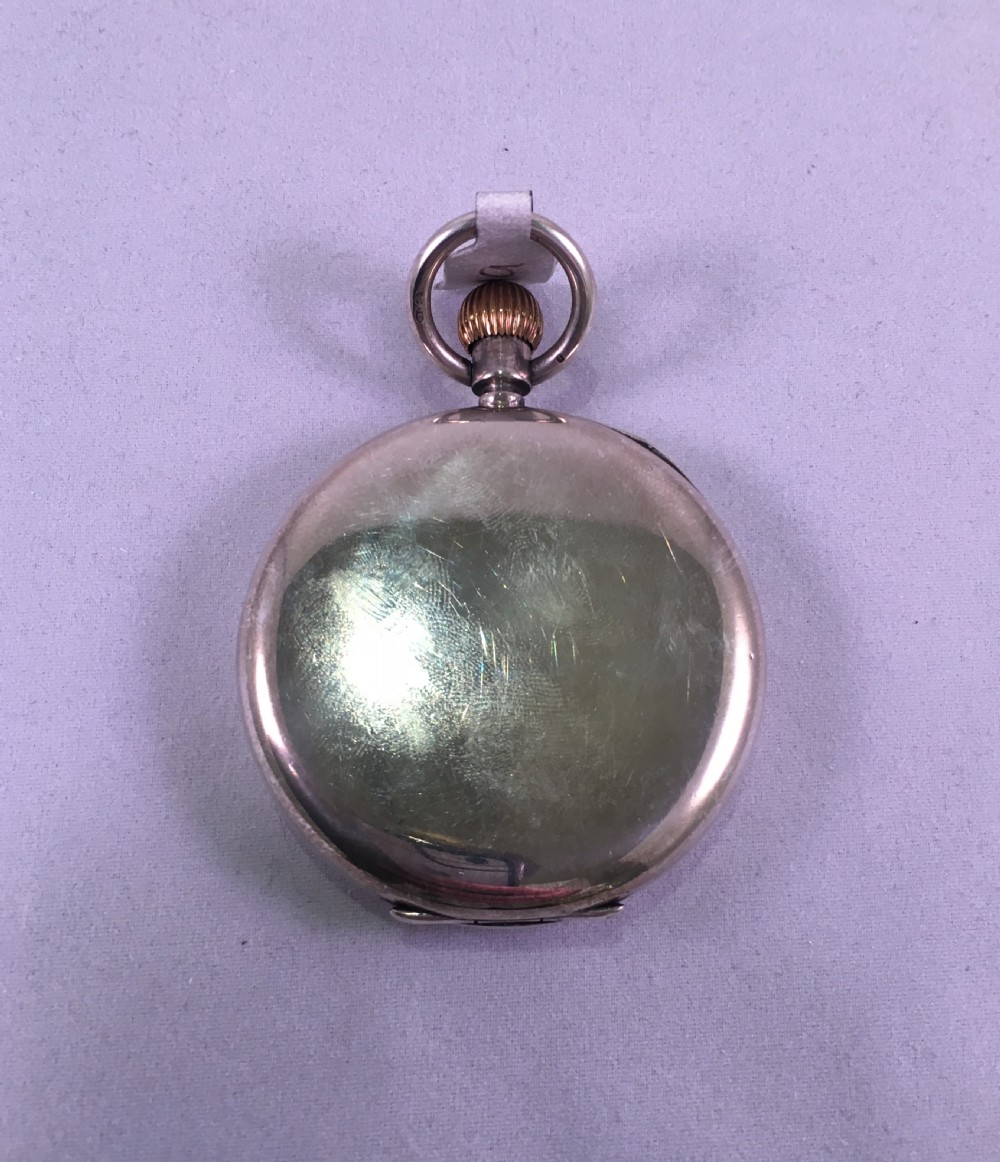 Silver J W Benson Watch 1919 Swiss 17 Jewel Movement - 2 Year Guarantee View II