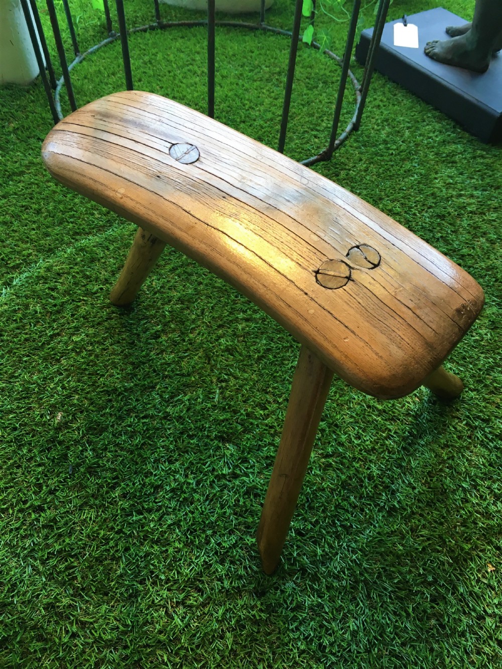 Primitive 3-Legged 'Hedgerow' Ash Milking Stool C19th