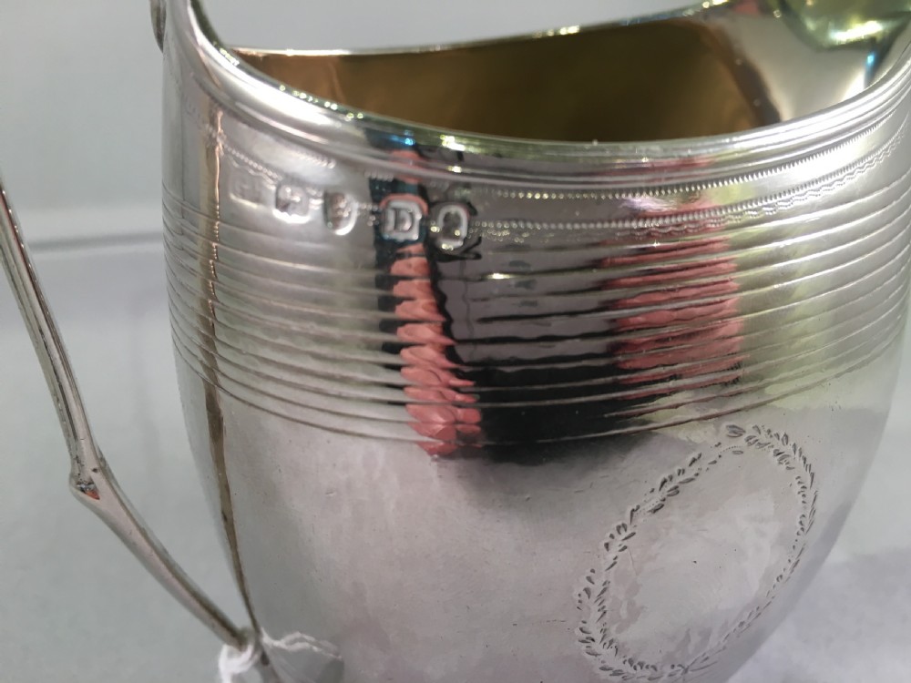 G.B (George Burrows?) George III Silver Cream Jug. Hallmarked London 1799  View III