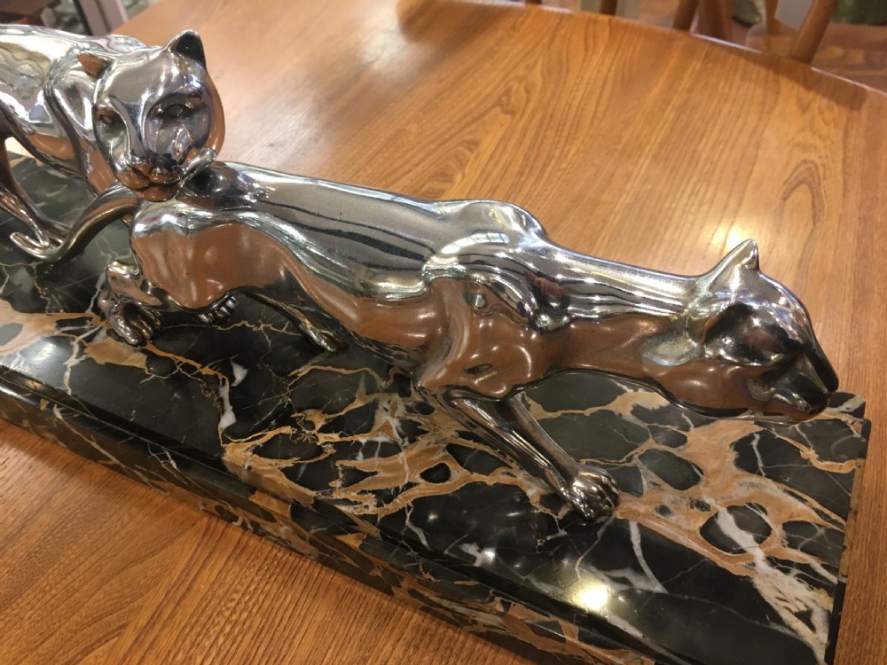 Pair of French Art Deco Panthers View IV