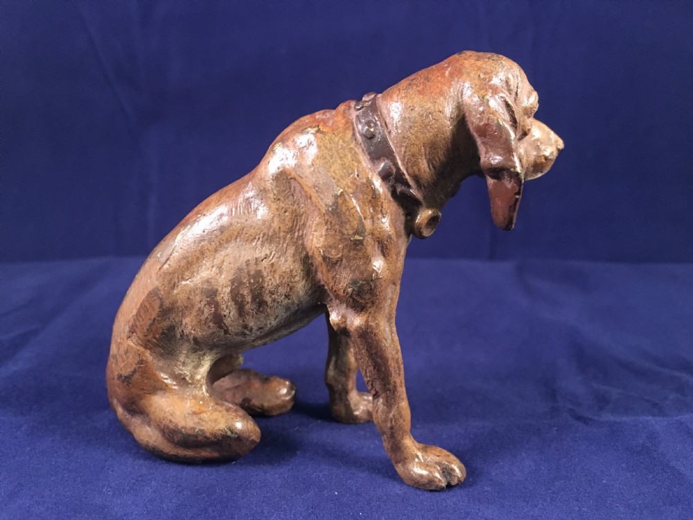 Franz Bergman Bronze Hound, Cold painted c1910-20 View II