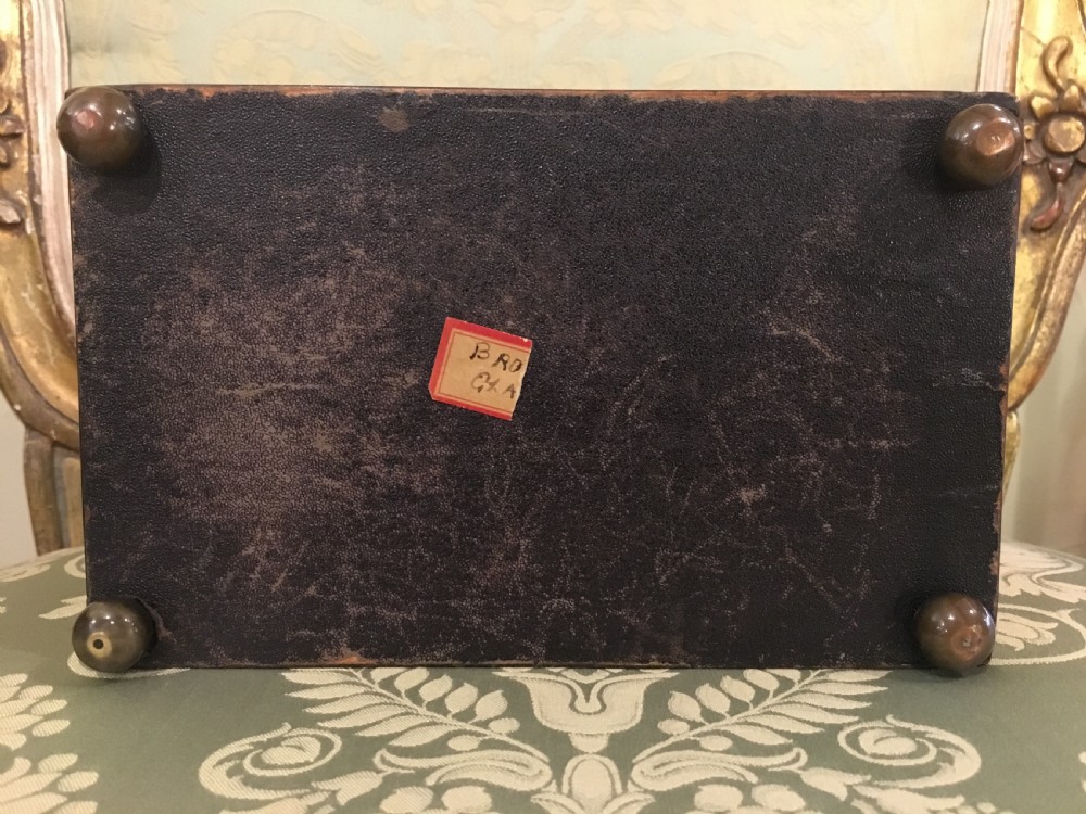 Georgian Tortoiseshell Tea Caddy Trimmed with Silver & Ivory View III