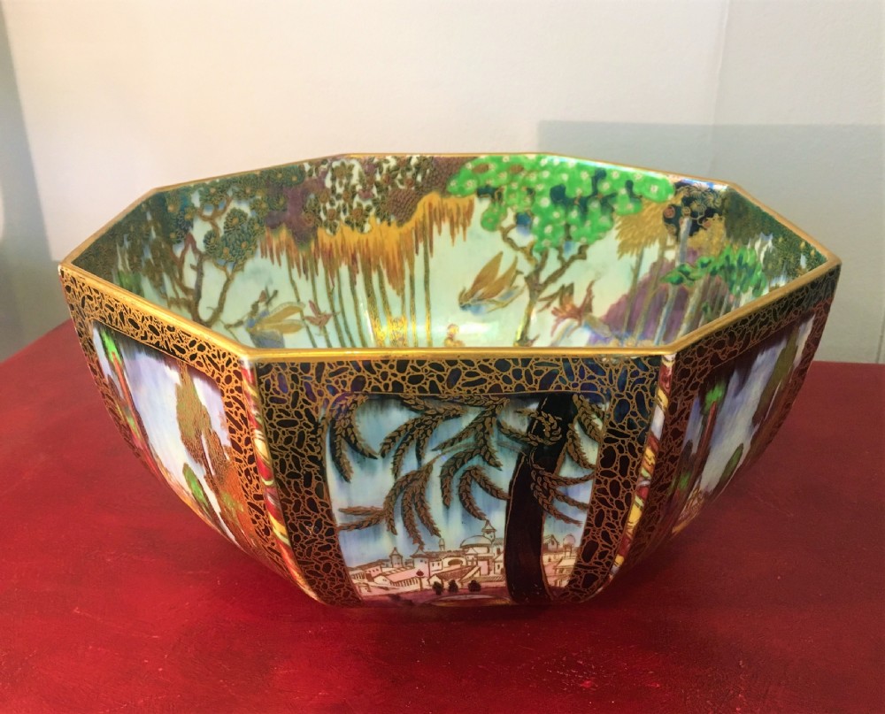 Wedgwood Bowl by Daisy Makeig-Jones 'Poplar Trees' Earthenware Black Fairyland Lustre Bowl 