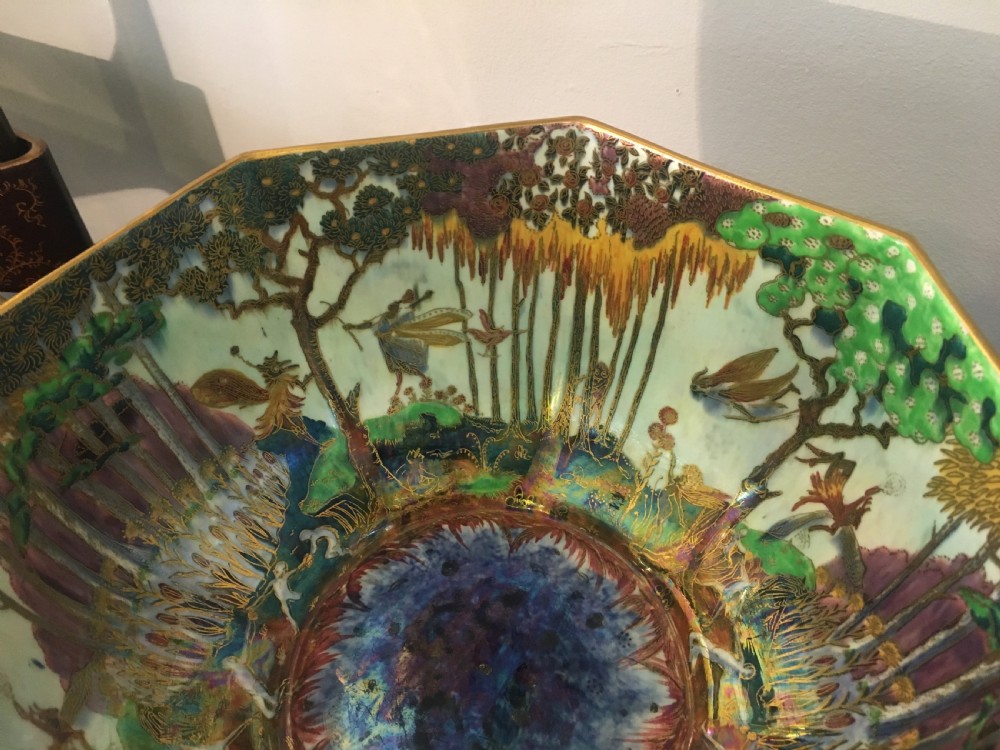 Wedgwood Bowl by Daisy Makeig-Jones 'Poplar Trees' Earthenware Black Fairyland Lustre Bowl  View II