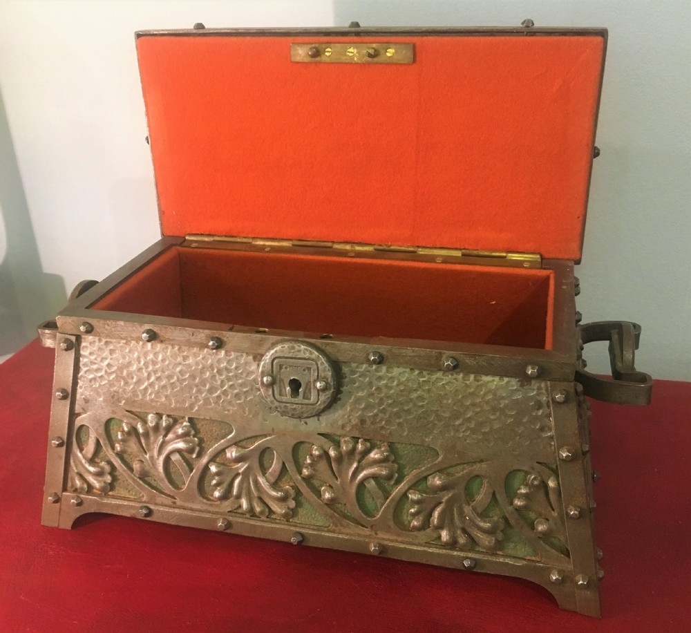 Arts and Crafts Steel Casket c1920