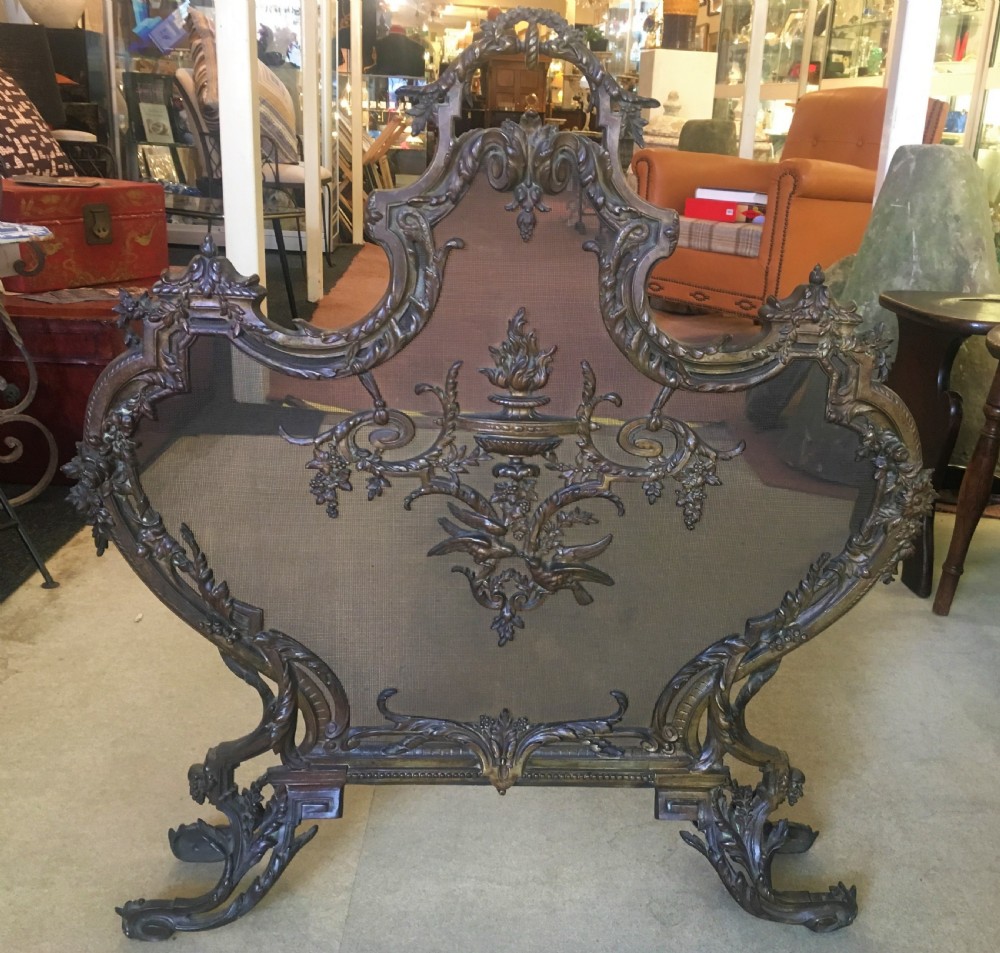 Bronze French Fire Screen c1880