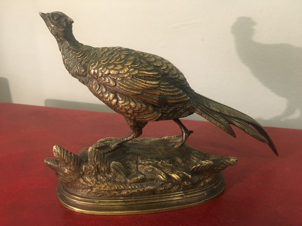 Paul Delabrierre (1829-1912) Original casting of a Pheasant C19th View II