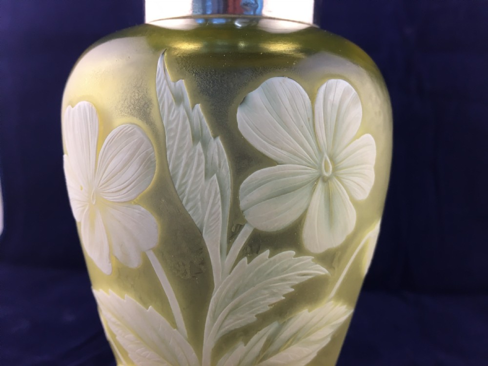 A Stourbridge Silver Topped 'Cameo' Scent Bottle 1890 View III