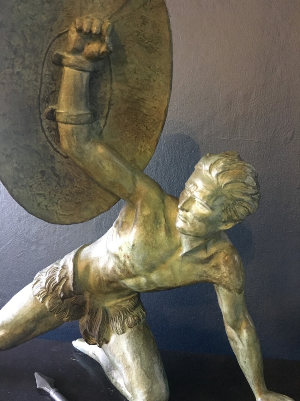 Jean de Roncourt Original French Art Deco Male Hunter Figure  Signed c1920-30 View II