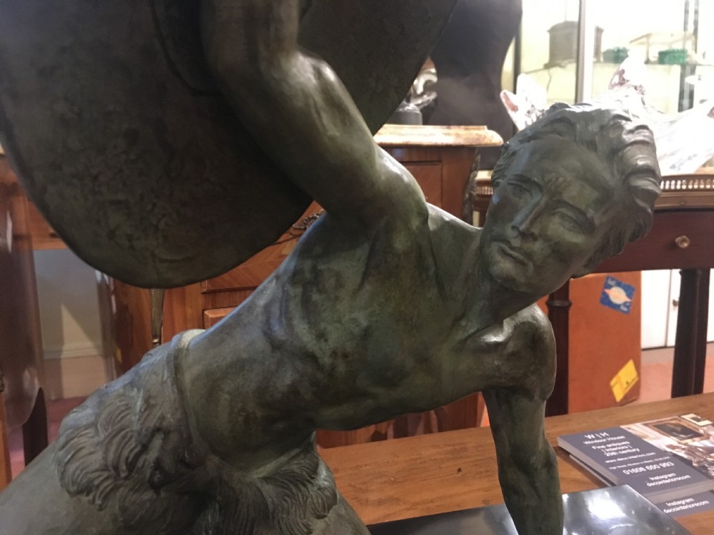 Jean de Roncourt Original French Art Deco Male Hunter Figure  Signed c1920-30 View VI