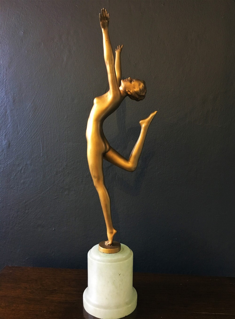 Joseph Lorenzl 1892-1950 Austrian Art Deco Nude Female Dancer 