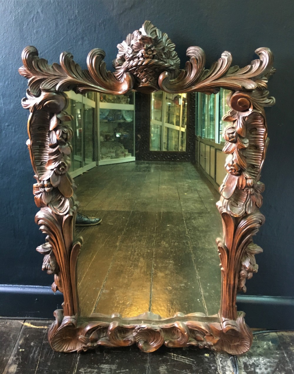 French Carved Mirror c1900