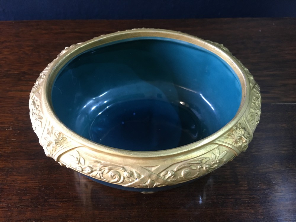 Paul Louchet Art Nouveau Gilt Bronze Mounted Porcelain Powder Bowl & Cover, Paris 1910 View IV